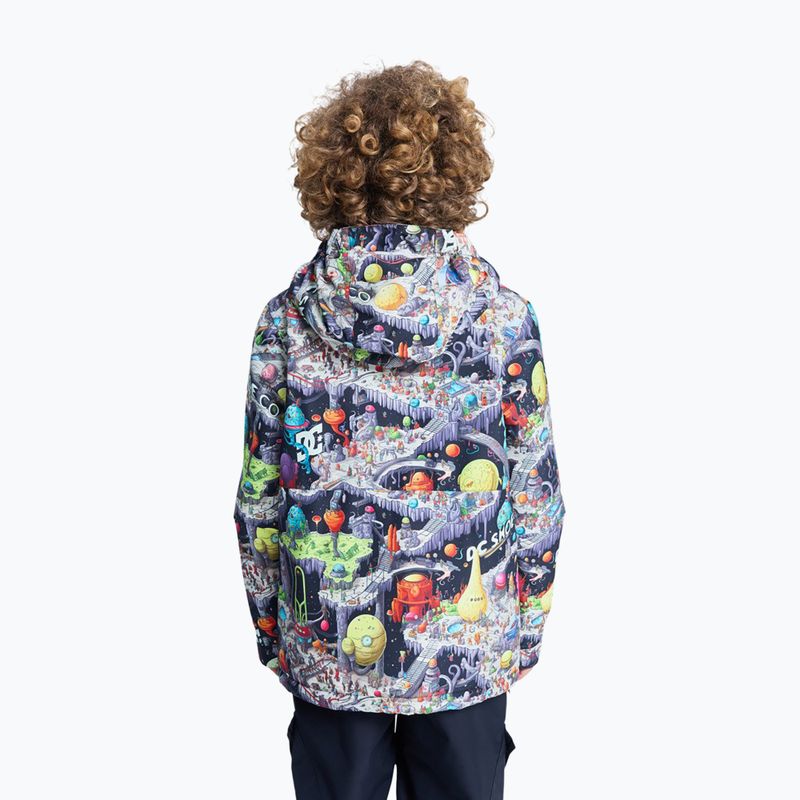 Детско яке за сноуборд DC Basis Print Youth outer world black 2