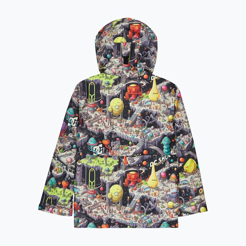 Детско яке за сноуборд DC Basis Print Youth outer world black 4