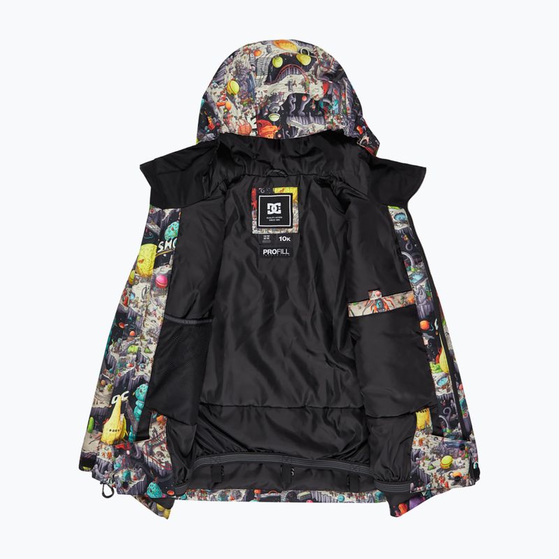 Детско яке за сноуборд DC Basis Print Youth outer world black 5