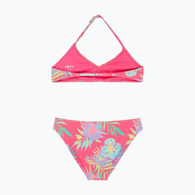 Детски бански костюм от две части ROXY Aquarella Tri Bralette Set sangria sunset 2