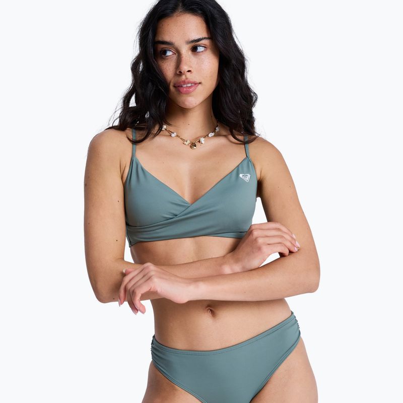 Горнище на бански костюм ROXY Solid Essentials Wrap Bralette agave green 5