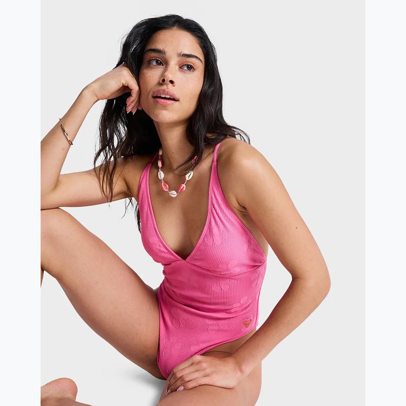 Дамски цял бански костюм ROXY Paradise HI sangria sunset 8