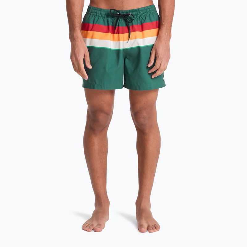 Мъжки бански шорти Quiksilver Everyday Printed Volley 15“ forest outside stripe 3