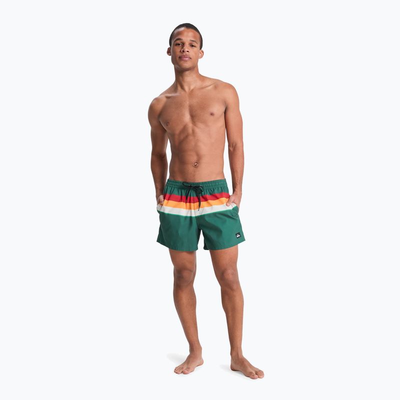 Мъжки бански шорти Quiksilver Everyday Printed Volley 15“ forest outside stripe 4