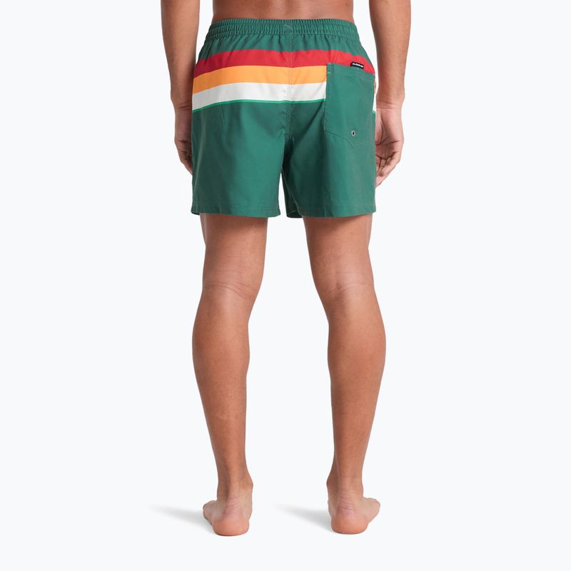 Мъжки бански шорти Quiksilver Everyday Printed Volley 15“ forest outside stripe 5
