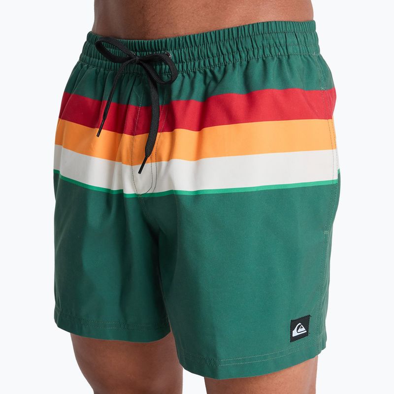 Мъжки бански шорти Quiksilver Everyday Printed Volley 15“ forest outside stripe 7