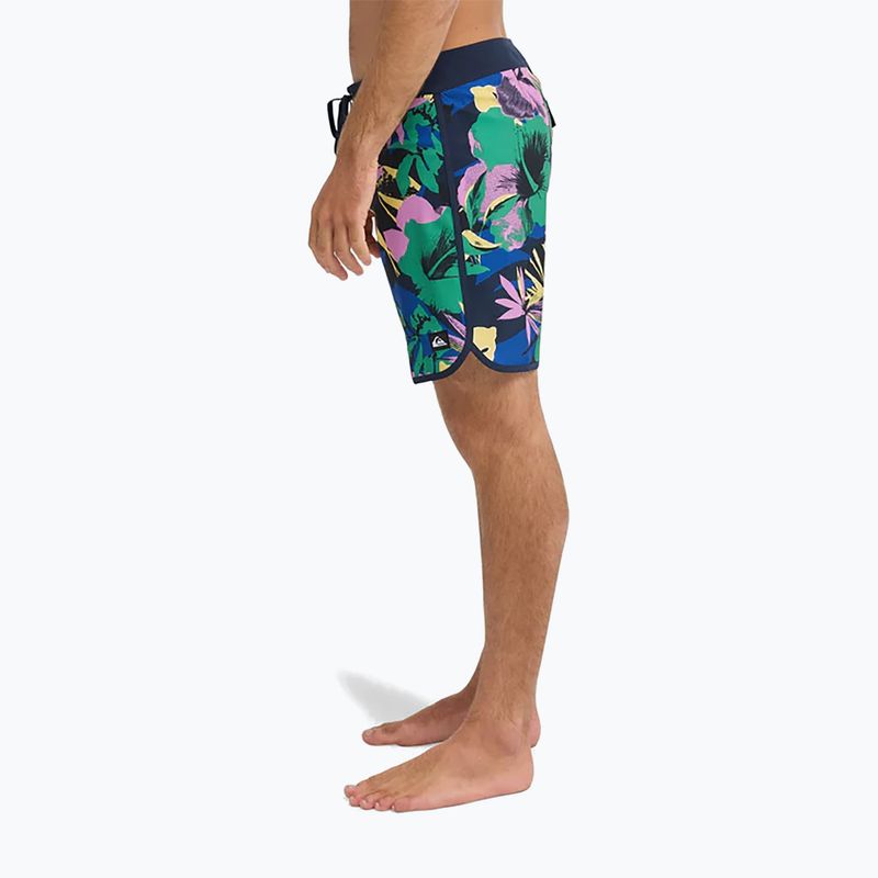 Мъжки бански шорти Quiksilver Surfsilk Scallop 18“ dark navy interact floral 6