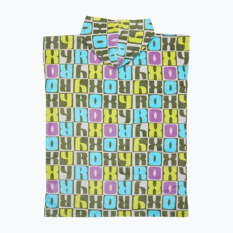 Детско пончо ROXY RG Stay Magical Printed oil green letter up 2