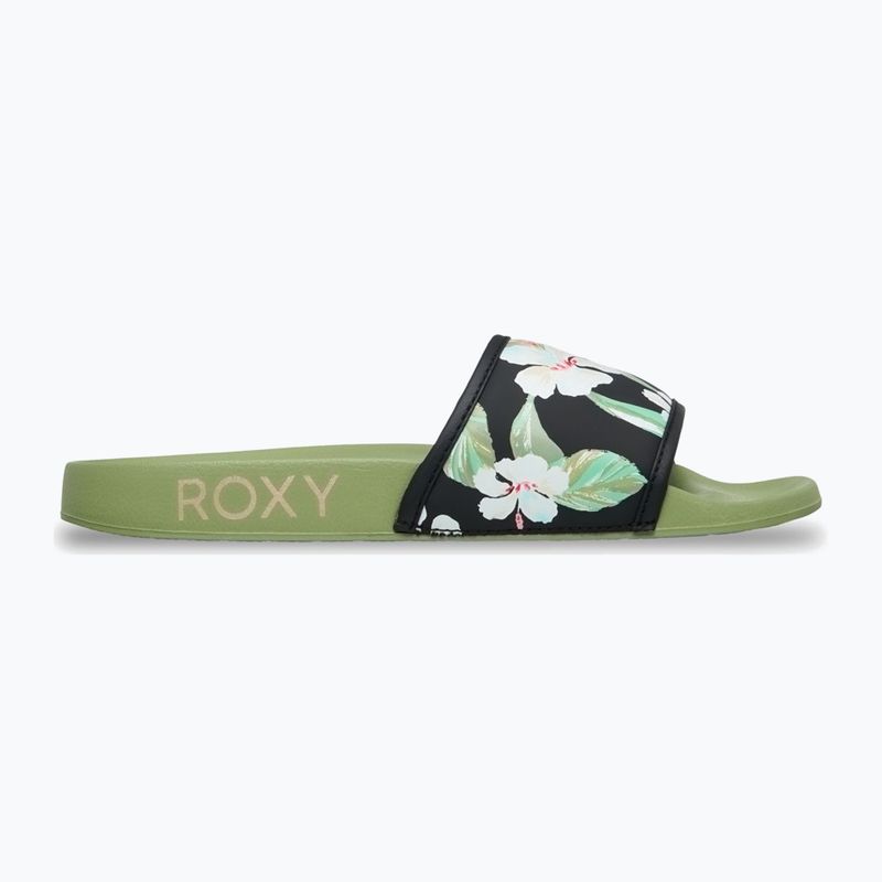 Дамски чехли ROXY Slippy IV oil green 2