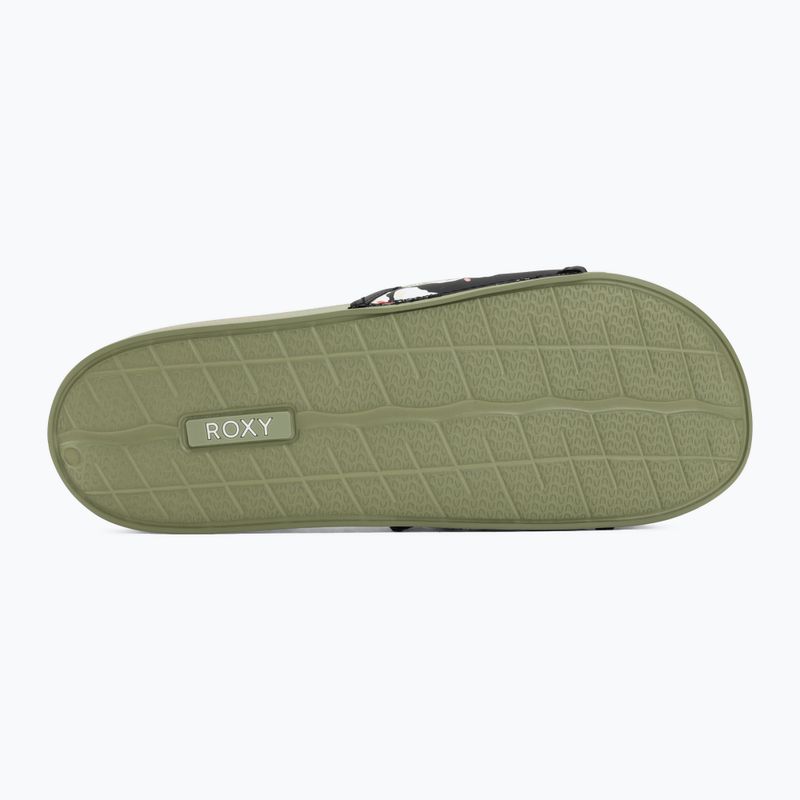 Дамски чехли ROXY Slippy IV oil green 4