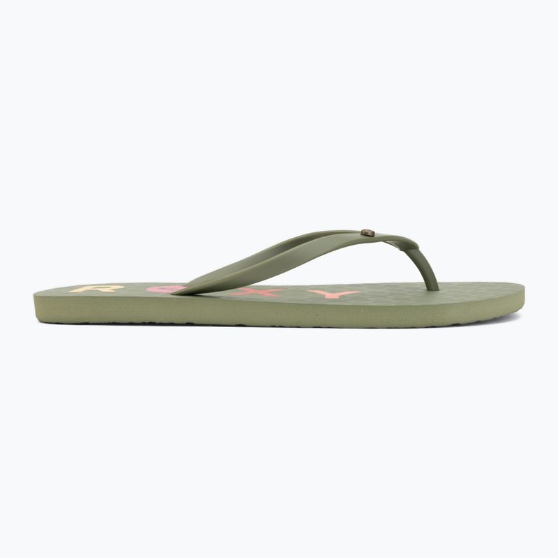 Дамски джапанки ROXY Sandy III oil green 2