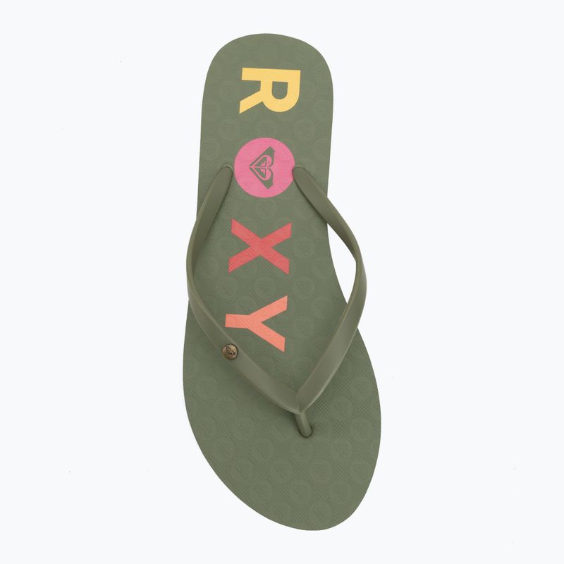 Дамски джапанки ROXY Sandy III oil green 5