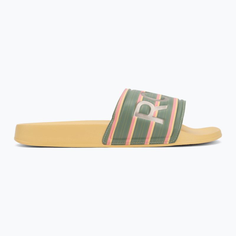 Дамски чехли ROXY Slippy II printed gold haze 2