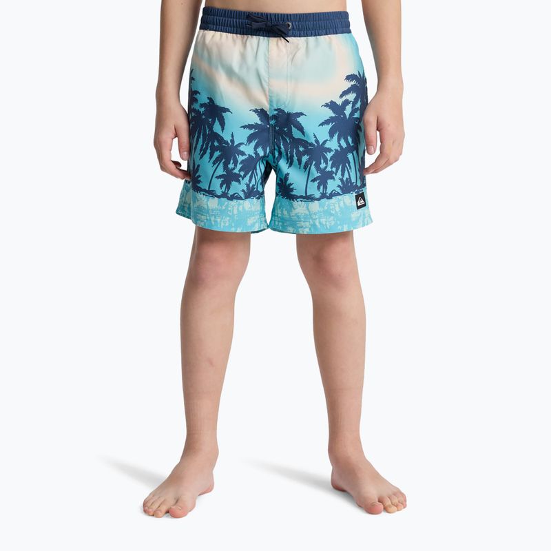 Детски бански шорти Quiksilver Everyday Printed Volley 14“ aqua thermotropics 3