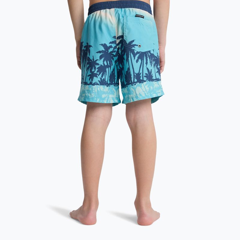 Детски бански шорти Quiksilver Everyday Printed Volley 14“ aqua thermotropics 4