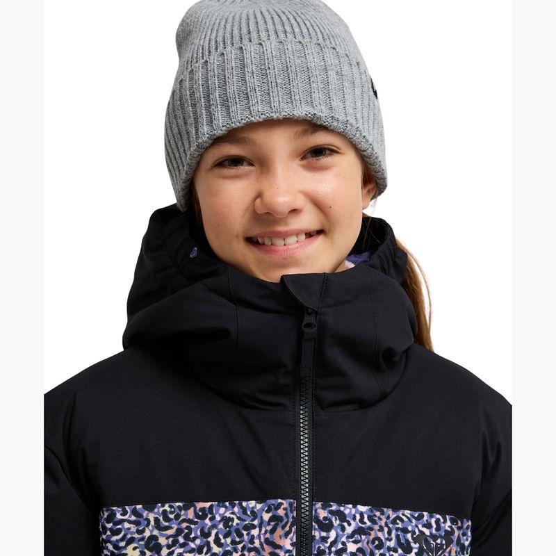 Детско сноуборд яке ROXY Snowyhill Printed Puffy true black wildin out rg 4