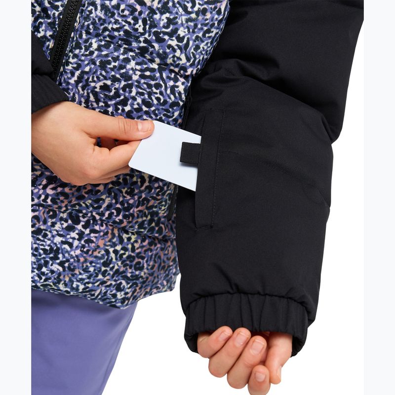 Детско сноуборд яке ROXY Snowyhill Printed Puffy true black wildin out rg 6