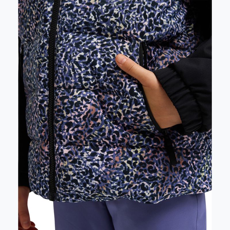 Детско сноуборд яке ROXY Snowyhill Printed Puffy true black wildin out rg 7
