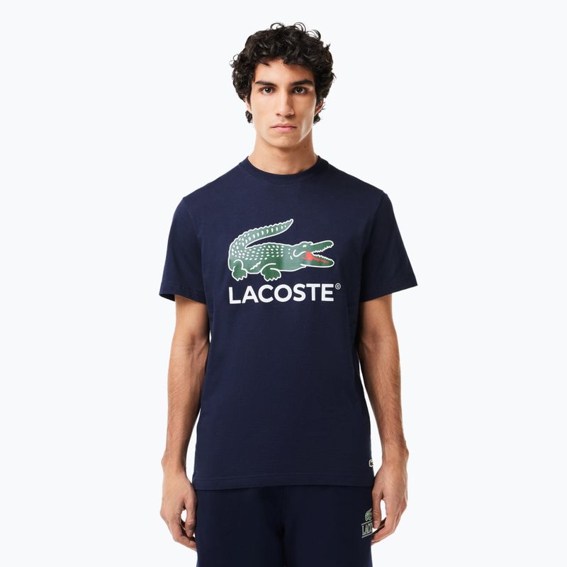 Мъжка тениска Lacoste TH1285 navy blue