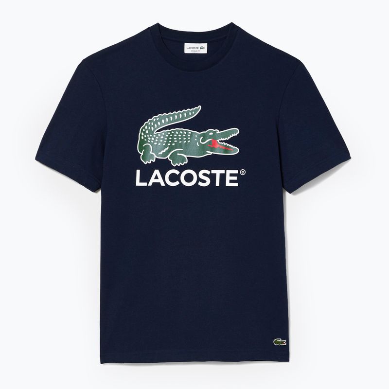 Мъжка тениска Lacoste TH1285 navy blue 5