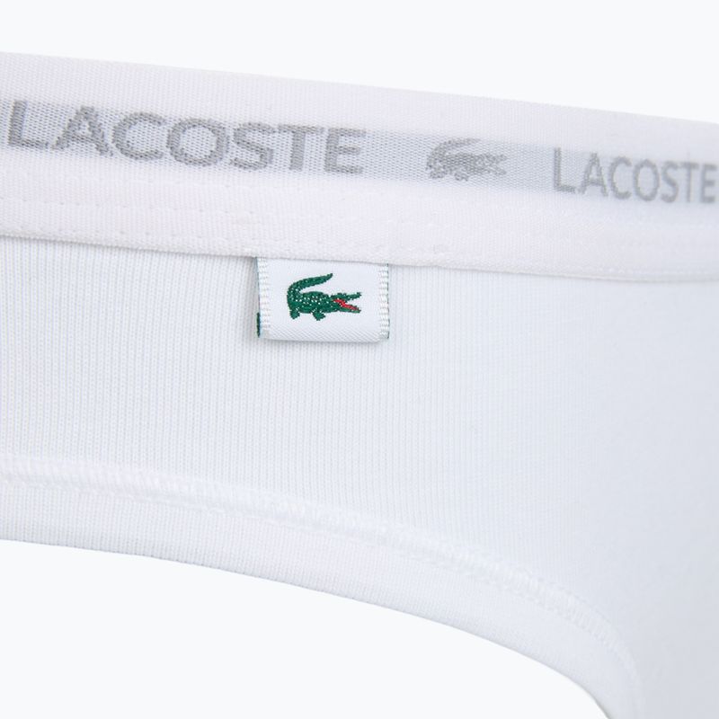 Дамски бикини Lacoste 8F1338 3 pairs black/white/silver chine 4