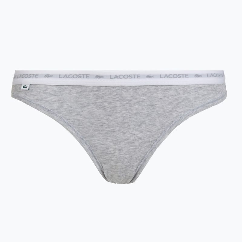 Дамски бикини Lacoste 8F1338 3 pairs black/white/silver chine 5