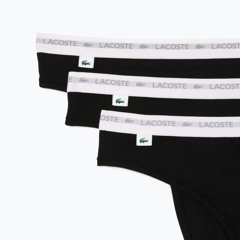 Дамски бикини Lacoste 8F1341 3 чифта черни 2