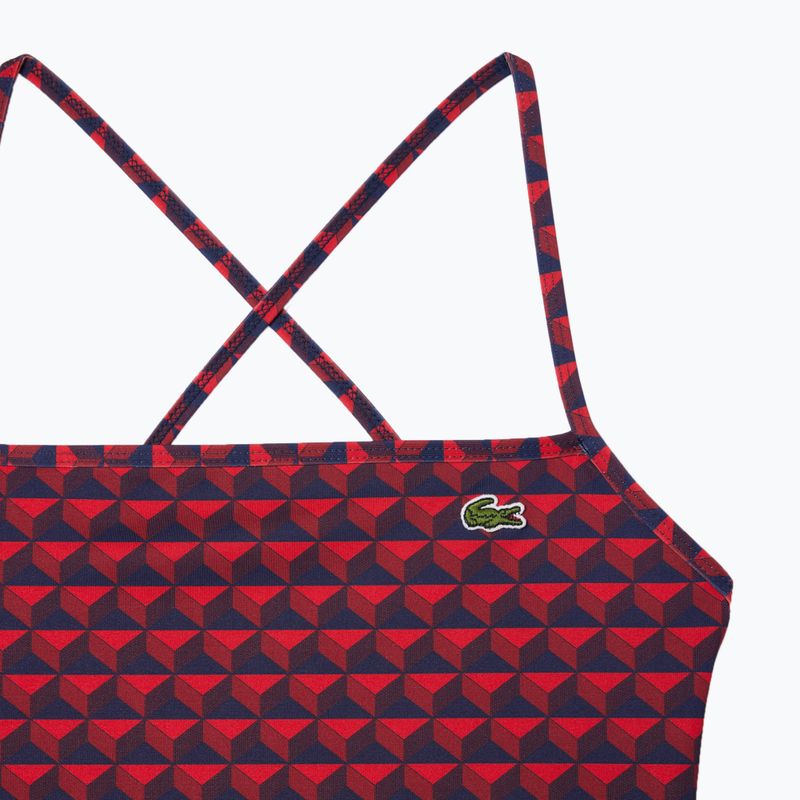Дамски бански костюм от една част Lacoste MF7264 penumbra / alizarin / red 2