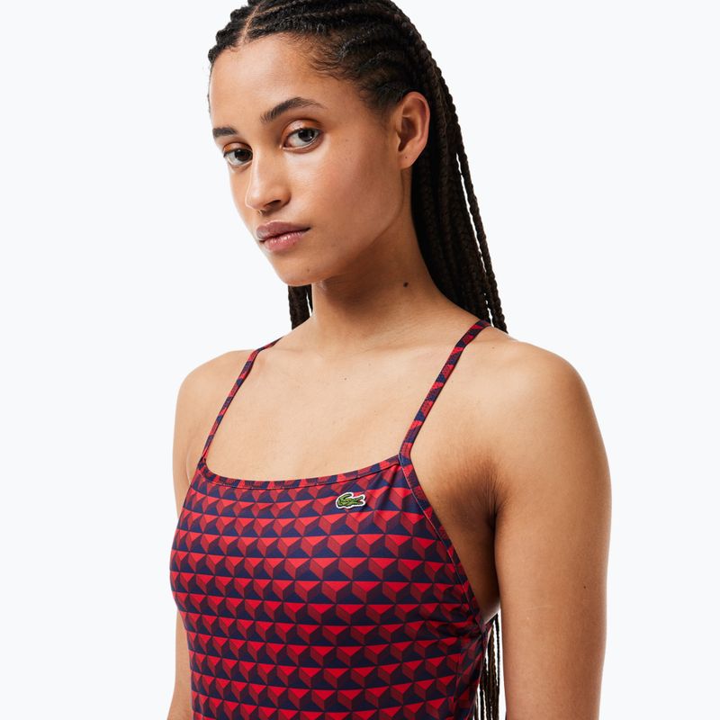 Дамски бански костюм от една част Lacoste MF7264 penumbra / alizarin / red 5