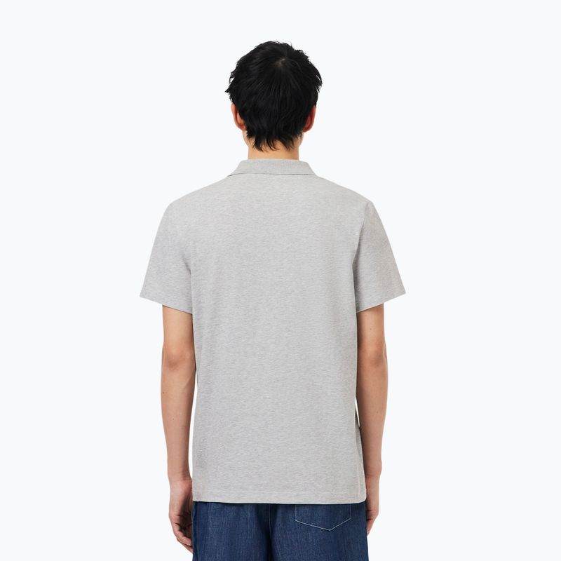 Мъжка поло тениска Lacoste Polo DH5522 silver chine 3
