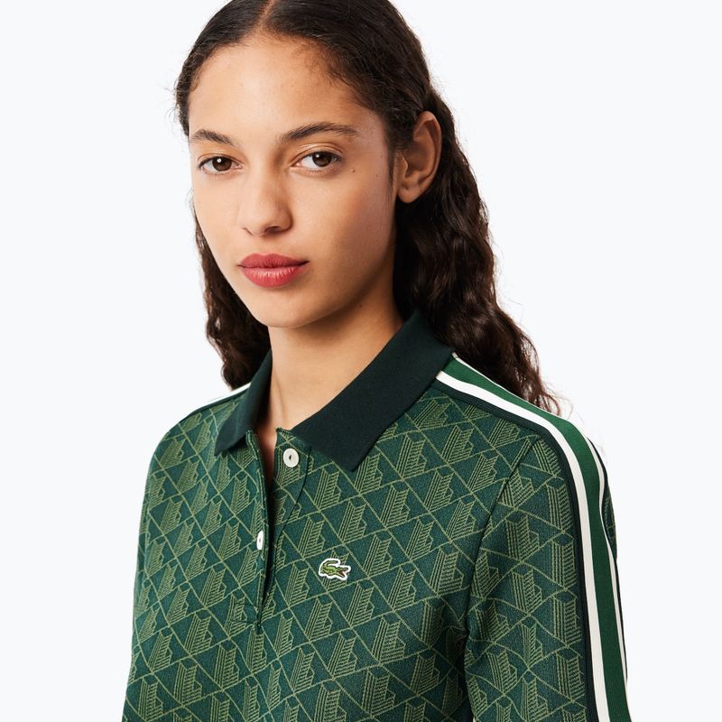 Дамска поло тениска Lacoste DF3364 sinople/khaki 3