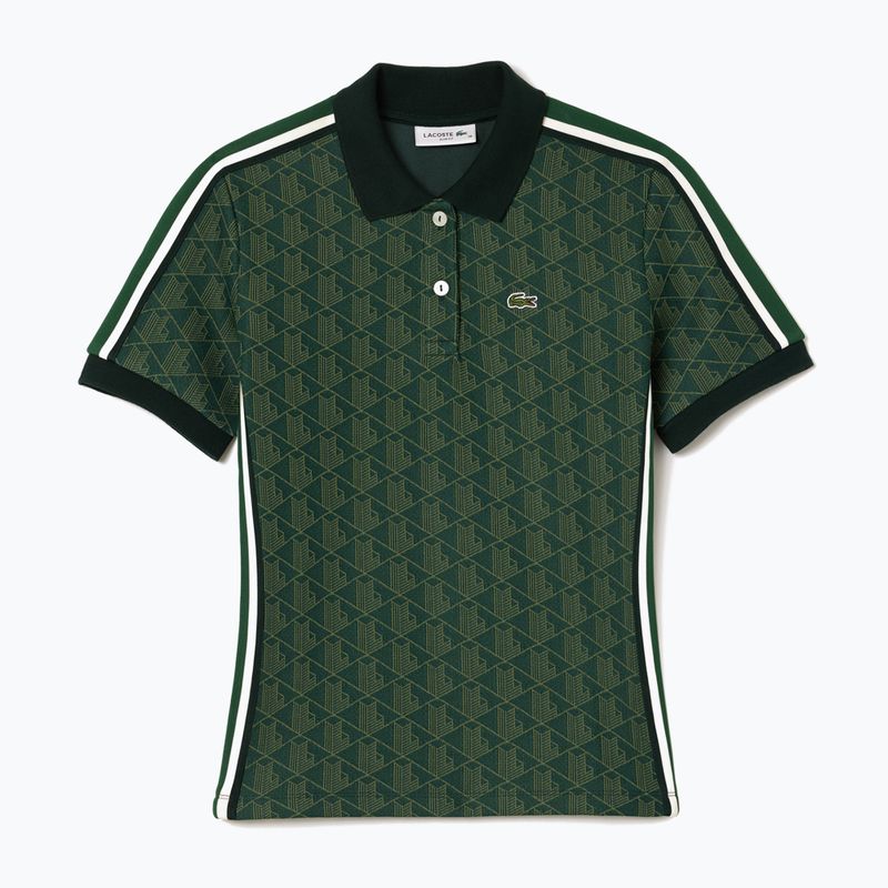 Дамска поло тениска Lacoste DF3364 sinople/khaki 4