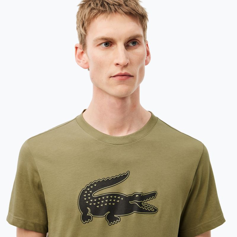 Мъжка тениска Lacoste TH2042 khaki/black 3