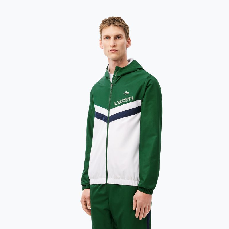 Мъжки спортен костюм Lacoste WH4241 зелен/бял/нави синьо 3