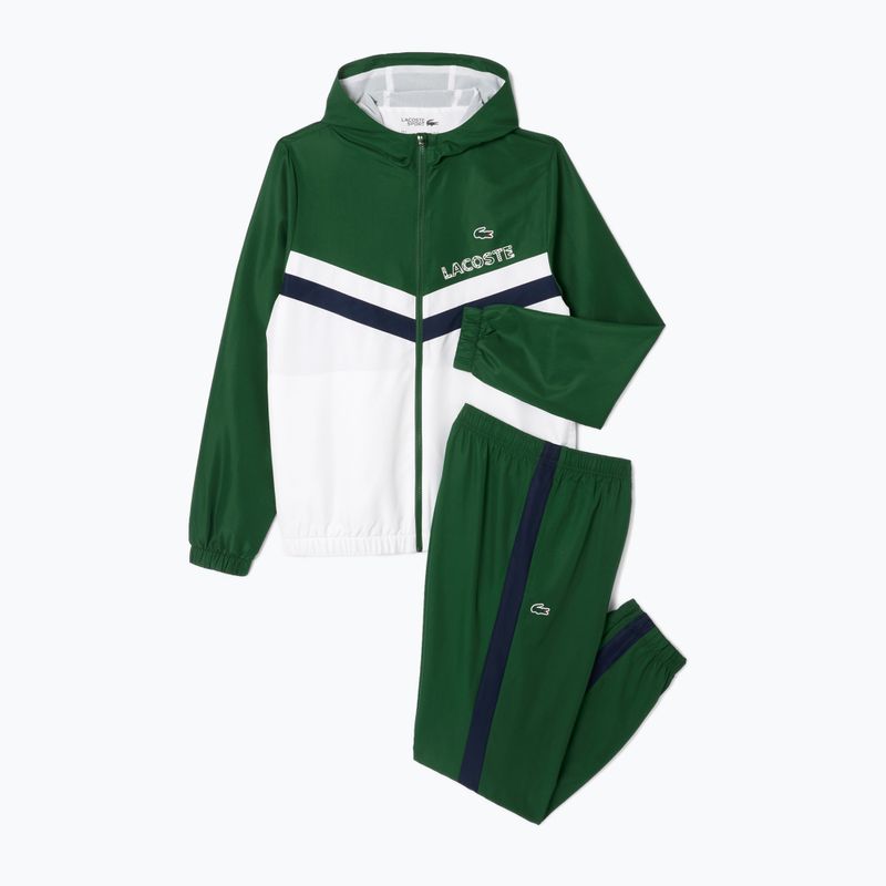 Мъжки спортен костюм Lacoste WH4241 зелен/бял/нави синьо 6