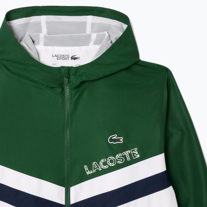 Мъжки спортен костюм Lacoste WH4241 зелен/бял/нави синьо 8