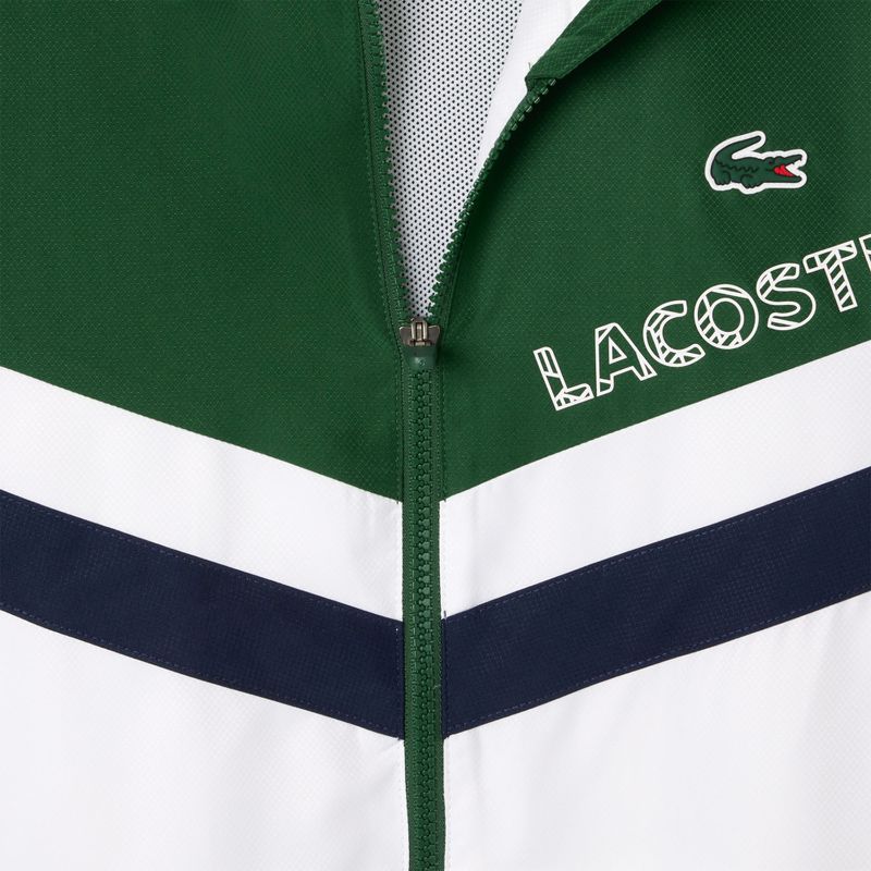 Мъжки спортен костюм Lacoste WH4241 зелен/бял/нави синьо 9