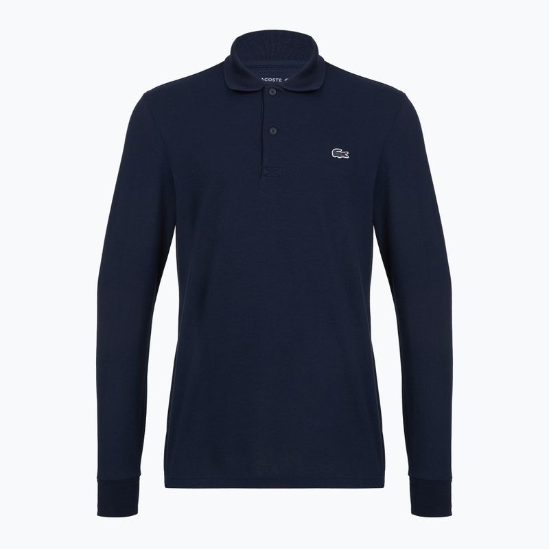 Мъжка поло блуза с дълъг ръкав Lacoste DH5523 navy blue