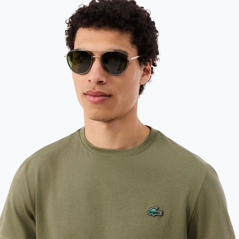 Мъжка тениска Lacoste TH5133 khaki 4
