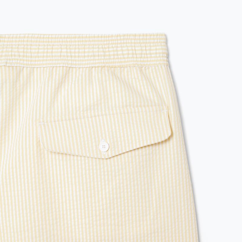 Мъжки къси панталони за плуване Lacoste MH9089 white/yellow 4