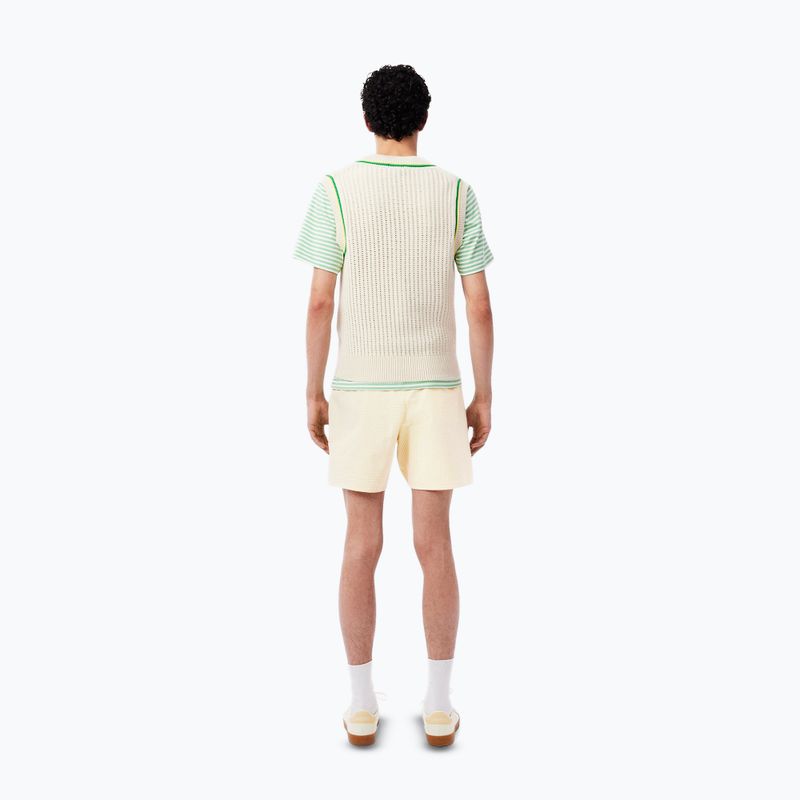 Мъжки къси панталони за плуване Lacoste MH9089 white/yellow 8