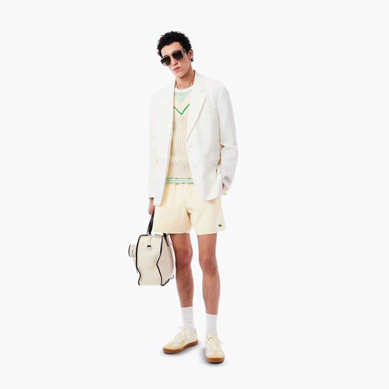 Мъжки къси панталони за плуване Lacoste MH9089 white/yellow 9