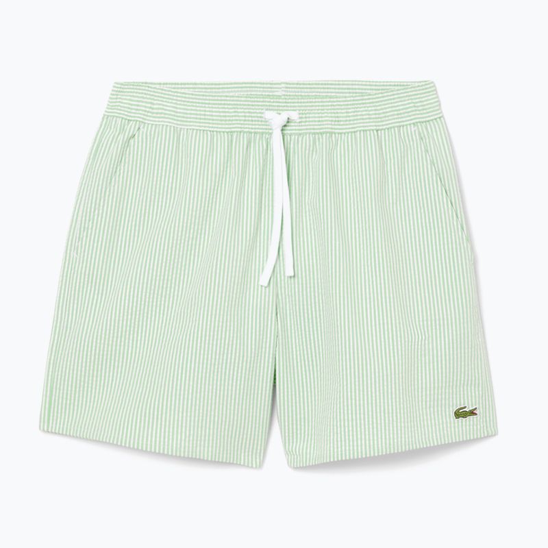 Мъжки къси панталони за плуване Lacoste MH9089 white/liamone