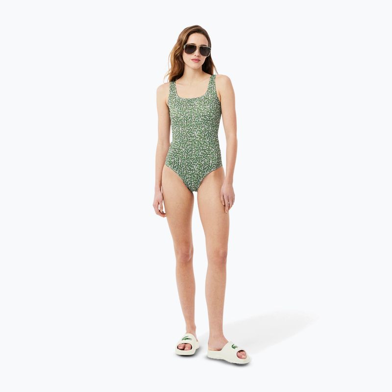 Дамски бански Lacoste MF9608 зелен/мукавен 4
