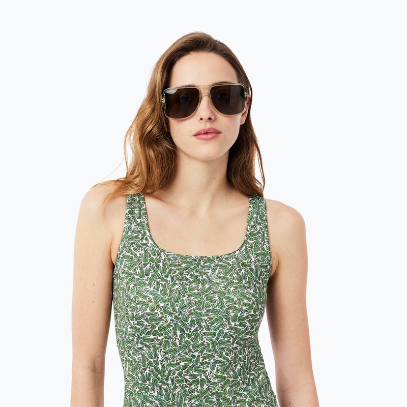 Дамски бански Lacoste MF9608 зелен/мукавен 6