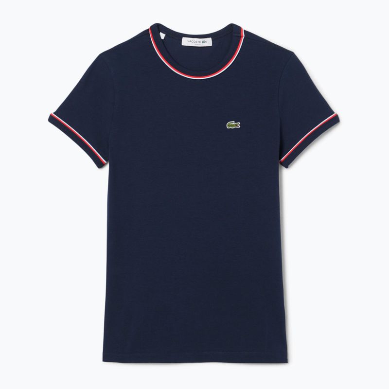 Lacoste дамска тениска TF0347 тъмно синьо/рила/гренадин 4