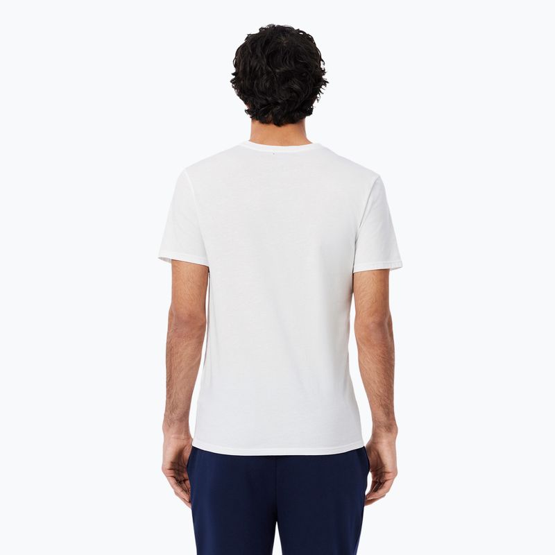 Мъжка тениска Lacoste TH9007 3-pack white/silver chine/black 2