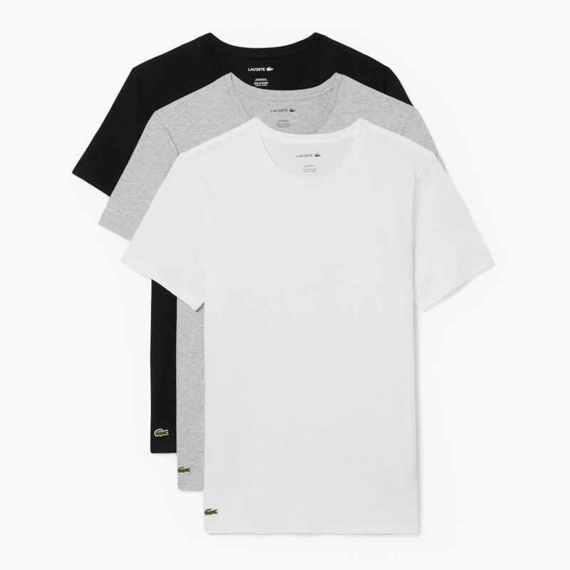Мъжка тениска Lacoste TH9007 3-pack white/silver chine/black 6