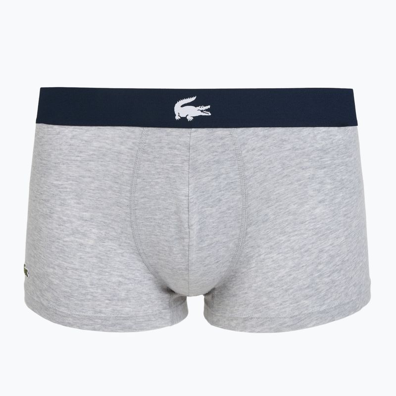 Мъжки боксерки Lacoste 5H1291 3 пакета тъмносиньо/бяло/сребърно ch 2