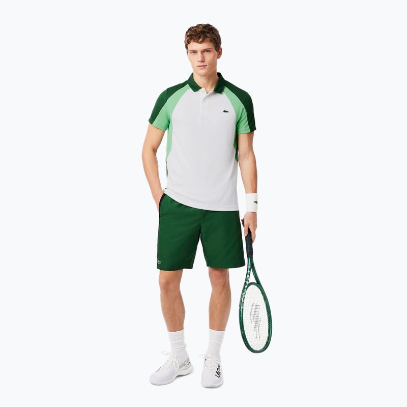 Мъжка поло фланелка за тенис Lacoste Tennis Polo DH8963 white/liamone green 2